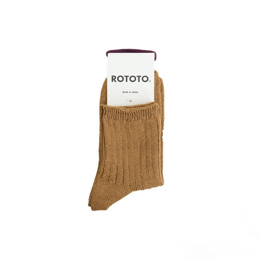 ROTOTO LINEN COTTON RIBBED 日本奈良制亚麻棉混纺男女低帮袜 商品图3