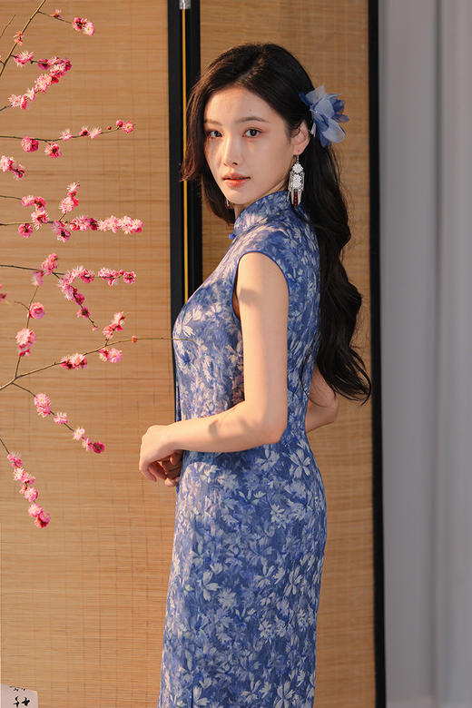 逸红颜明月优选#行走的花间诗旗袍「蘅也」素雅清秀花影成衣，高端纯苎麻纤维 商品图5