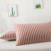 【针织棉枕套】日式无印全棉针织棉枕头套良品简约条纹纯棉单人天竺棉枕套一对 商品缩略图2