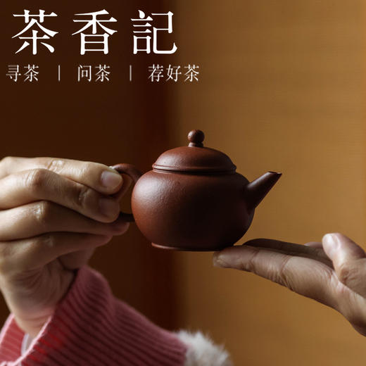 茶香记 紫砂壶红降坡薄胎小水平80ml泡茶壶经典素雅茶室功夫茶具 商品图2