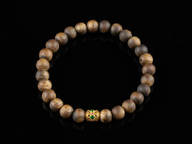 XY0153沉香925银珠子单圈手串