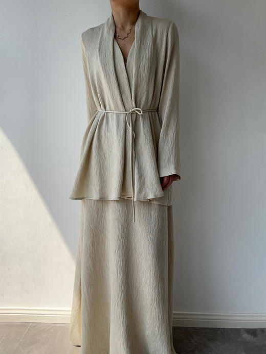 DONSEE10｜DS10SS2522-D 米黄自然肌理半裙 商品图6