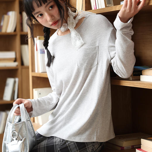 会呼吸的‘黄金’面料【KEMU】针织亚麻·口袋T 透气吸汗不闷热,甄选亚麻，配合兰精天丝，织面细腻，易搭理 商品图1