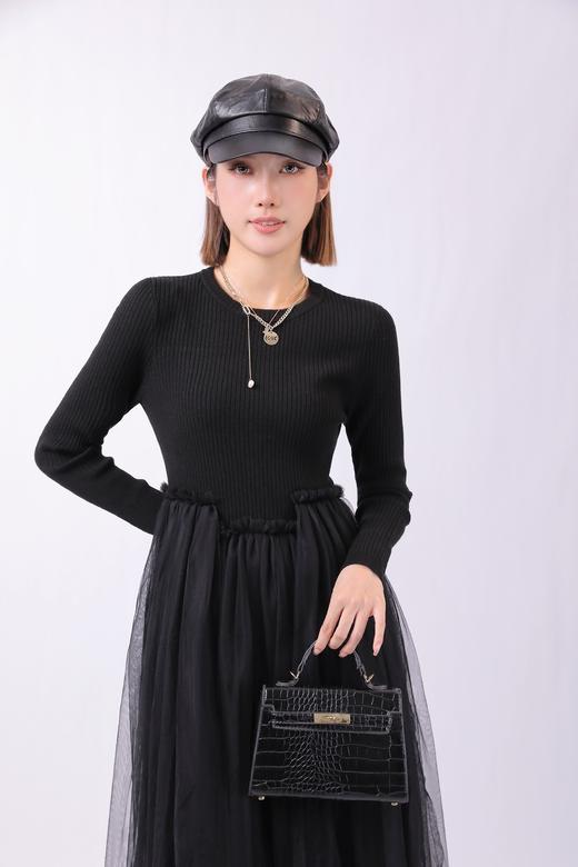 33GAR071004#拼结毛织连衣裙 商品图1