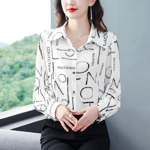 雀说新款洋气减龄上衣时尚小衫长袖衬衣AL1872 商品图1
