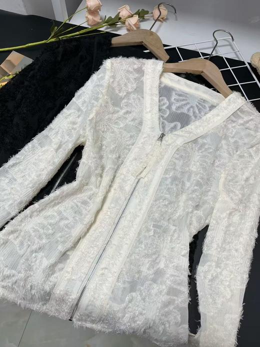 7.7清货，能接受不退拍 原创设计师品牌- CHUMO初沫8007毛边拉链超显瘦小衫（这款胳膊比较瘦）-喜出 商品图8