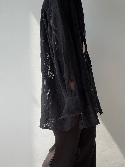 DONSEE10｜DS10SS2515-E 黑色蕾丝镂空衬衫 商品图9