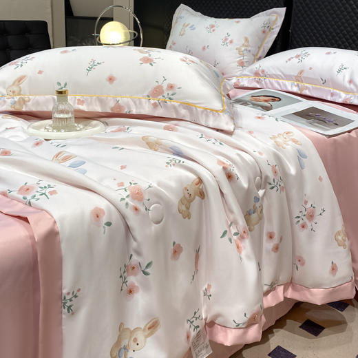 【闭眼入99元/套】水洗天丝夏被四件套、单夏被 适用1.5/1.8m床 商品图1