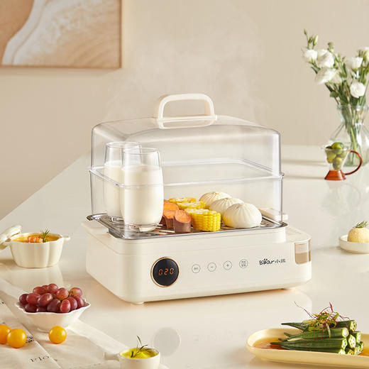 小熊/Bear 电蒸锅 DZG-CB3P2 米白色 电子式 三层蒸 商品图7