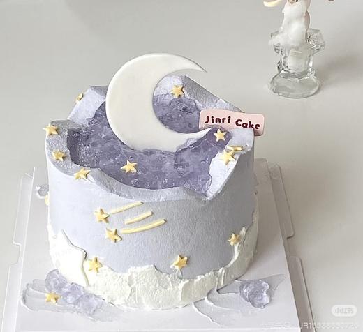 【臻品系列】---【梦幻星月】送闺蜜、女朋友、老婆生日蛋糕 商品图0