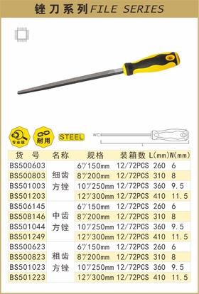 波斯 方锉-中齿10"/250mm BS501044