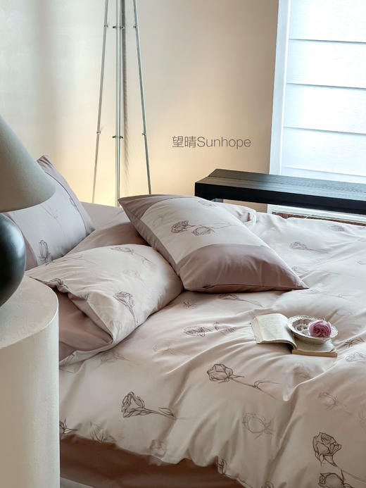 【气质温柔】2025新款全棉超柔50支斜纹长绒棉数码印花四件套  把花园搬进卧室 视觉美感加分 商品图7