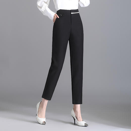 WM-6855哈伦西裤2025夏季薄款八分西装裤小个子时尚高腰显瘦小脚烟管裤 商品图3