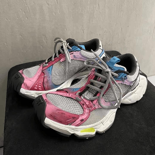 巴家订书机做旧老爹鞋男女款2025春季新款休闲增高厚底超轻潮款 商品图8