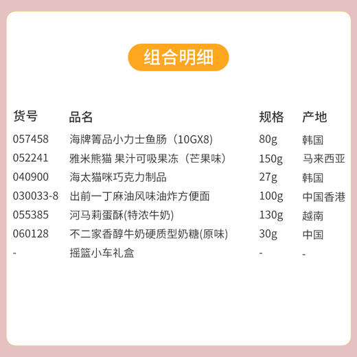 【预定款伴手礼】摇篮小车生日礼款057458*052241*040900*030033-8*055385*060128 商品图1