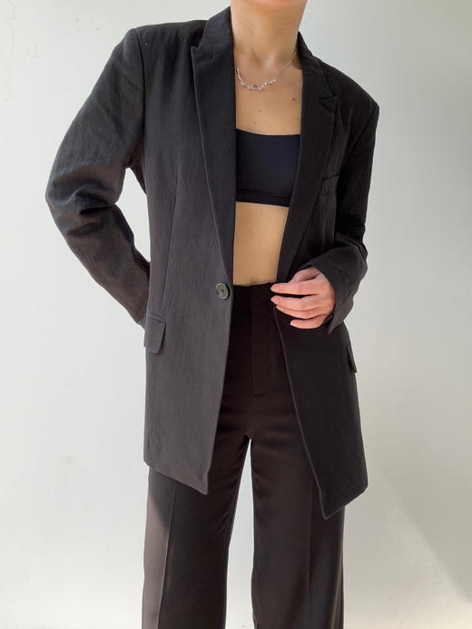 DONSEE10｜DS10SS2533-A 黑色廓型简约西装 商品图4