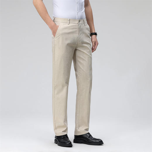 圣得西男士休闲裤春夏季商务休闲棉麻混纺透气舒适男装长裤子男2522913337 商品图2