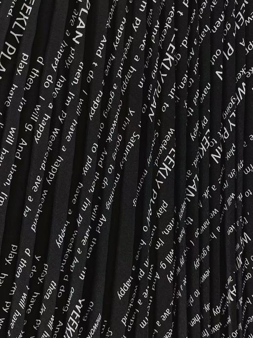 6.30清仓（NO退，能接受拍） 潮牌清仓价-黑色字母半裙A018-喜出 商品图2