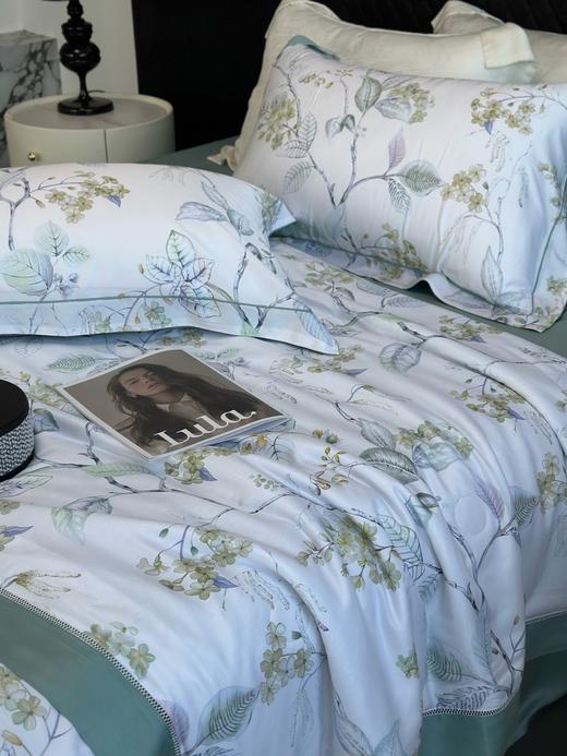 自然醒100%奥地利兰精天丝印花镂空夏被可机洗夏凉被凉感空调被数码印花床单薄被子四件套CY 商品图1