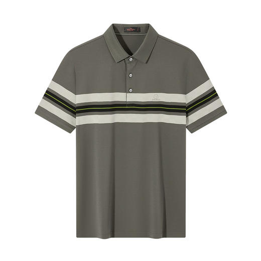 【定位条polo衫】柒牌撞色条纹POLO衫男夏季薄款休闲翻领短袖t恤128T71460 商品图4