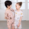 【云优选】韩国moimoi {短袖套} 末一末一春夏5分儿童丝麻棉家居服睡衣套装 商品缩略图0