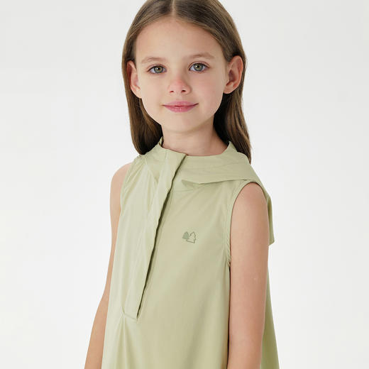 【超轻速干】马克珍妮女童工装户外连帽无袖连衣裙夏装新款250008 商品图4