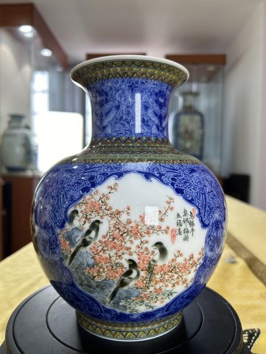 釉中彩综合装饰梅兰竹菊花鸟图 商品图0