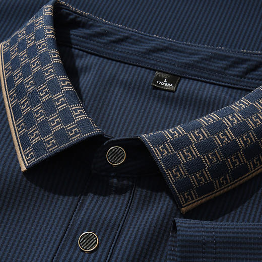 【冰丝弹力】【DCS】大依优型大码翻领短袖POLO衫男加肥大码夏装衣服休闲时尚半袖体恤休闲商务 商品图4