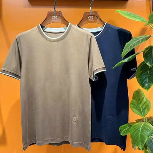 新款时尚百搭超柔软舒适圆领男士休闲简约短袖T恤  XLM-CAC8687088* 商品图0