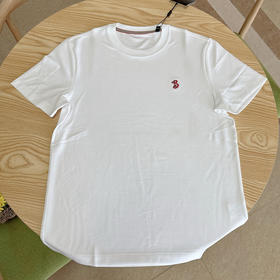 男装T恤夏季新款简约莫代尔柔顺亲肤圆领基础白色款上衣   XLM-CAC8687127*