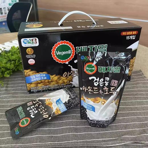 베지밀 검은콩 아몬드와 호두 두유 倍吉美尔黑豆扁桃仁核桃味豆乳饮料 商品图1