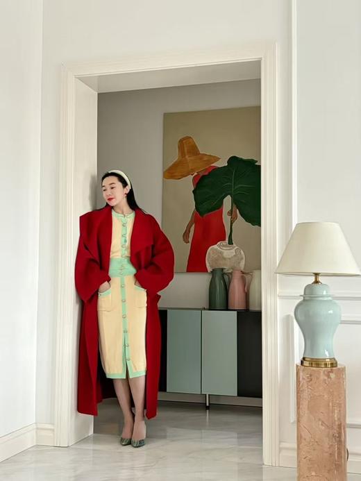 纯露节¥999送·小众定制线·Ch*el秀款明黄针织套装 商品图1