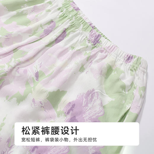 都市丽人生活家居女士梭织棉七分袖套装薄梭织人棉长袖类LHH1E4 商品图7