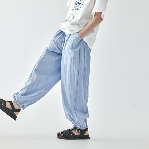 棵初2025年新款儿童松紧腰束脚休闲裤中大童轻薄柔软盛夏凉凉裤 商品图2