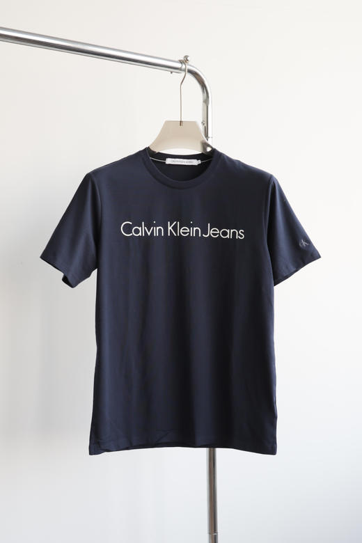 西K元单 弹力pima棉 小字母圆领短袖T恤  TX407 商品图4