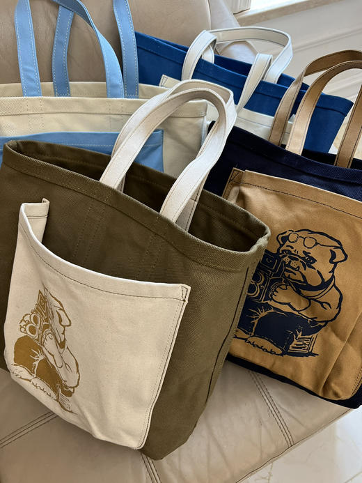 319-6 渠道圆正 日杂风 45R 笔挺硬朗 环保帆布 双面帆布包/轻便购物袋 商品图1