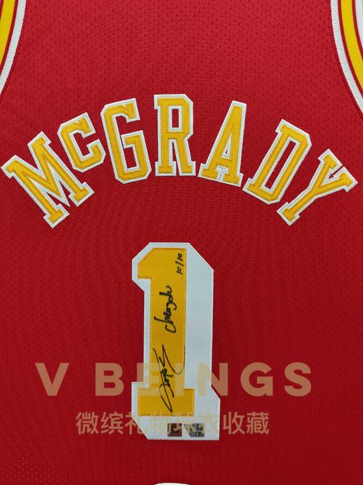 收藏系列 麦迪 “成都”限量版 火箭队红色1号 亲笔签名球衣 商品图2