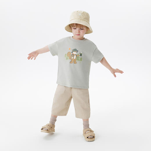 [柔软匹马棉]马克珍妮男童时尚工装七分裤宝宝裤子春夏新款550660 商品图1