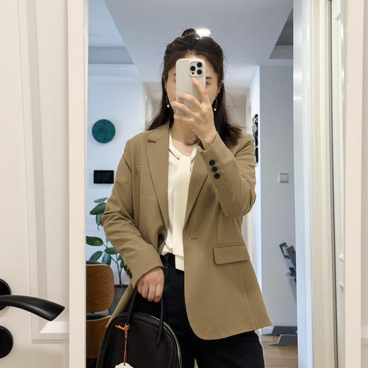 立体裁剪精湛工艺羊毛混纺修身显瘦一粒扣西装【包邮+三天无理由退换】 商品图0