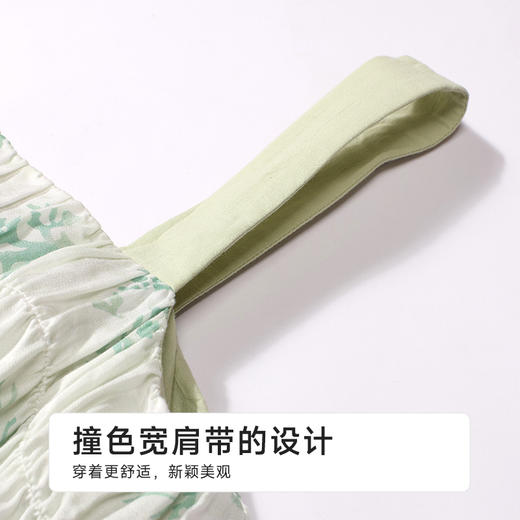 都市丽人好睡好眠女士梭织棉背心套装薄人棉贡缎无袖类LHH2F9 商品图4