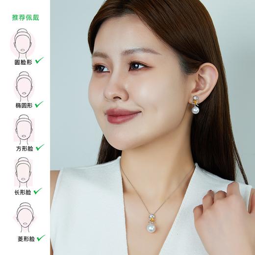 【天猫同款】悦甄（两戴款 可挂珠)18K金钻石贝母珍珠耳夹 猫头鹰 商品图3