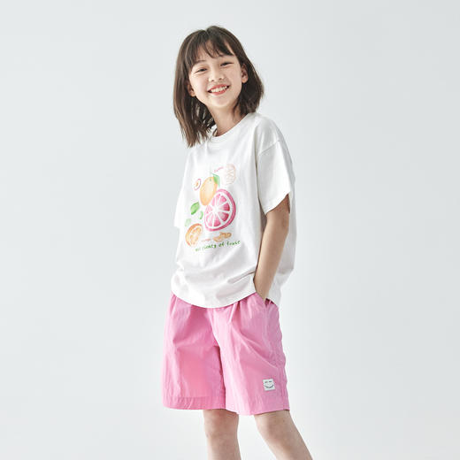 棵初2025年新款童装夏日缤纷水果印花短袖T恤中大童凉感抗菌上衣 商品图2