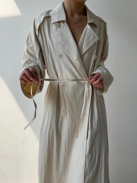 DONSEE10｜DS10SS2540-A 米白直筒长风衣 商品图0