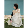 鹿向南「花间絮语」法式白色吊带连衣裙女夏季高级感显瘦长裙子L53731 商品缩略图2