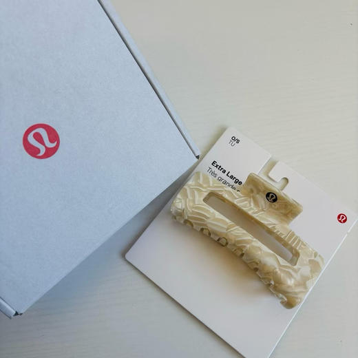 原单正品浅象牙白Lulu超大号女士抓夹！ 商品图5