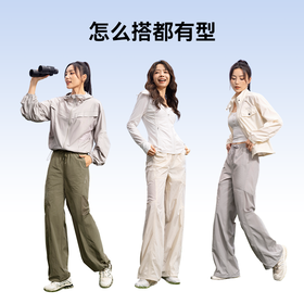 MOLYVIVI风行网纱防晒裤 高倍防晒凉爽舒适休闲时尚百搭长裤女2025小个子防紫外线冰丝直筒裤