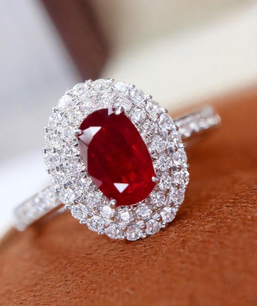 0.85ct刻面红宝石戒指 商品图0