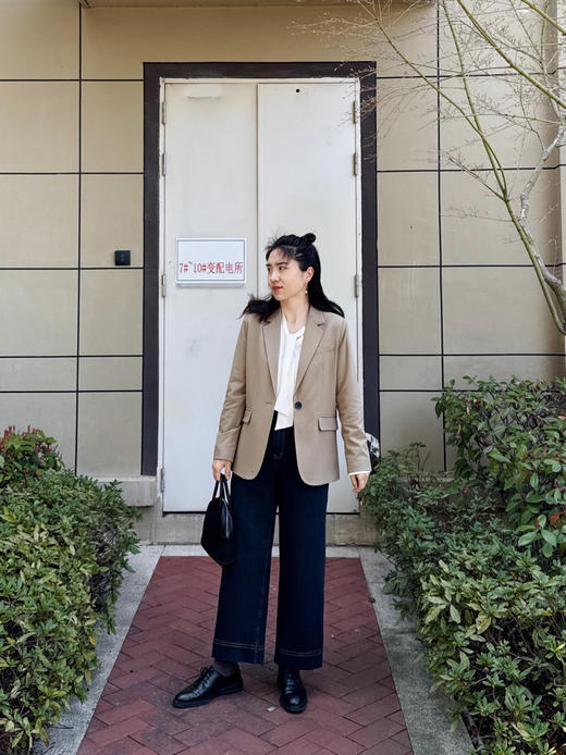 立体裁剪精湛工艺羊毛混纺修身显瘦一粒扣西装【包邮+三天无理由退换】 商品图11