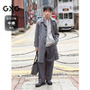 GXG男装插肩袖大衣纽扣翻领外套长款大衣24年冬季热卖#G24D264029 商品缩略图1
