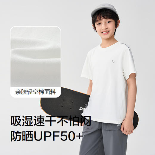巴拉巴拉儿童短袖t恤男童上衣童装2025速干防晒夏装 商品图3